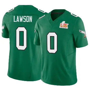 ＃0 Men's Deontae Lawson Green Limited Philadelphia Eagles Kelly Alternate Vapor F.U.S.E. Super Bowl LIX Jersey