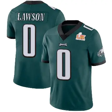 ＃0 Men's Deontae Lawson Green Limited Philadelphia Eagles Midnight Team Color Vapor Untouchable Super Bowl LIX Jersey