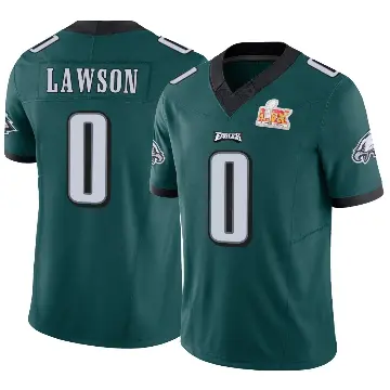＃0 Men's Deontae Lawson Green Limited Philadelphia Eagles Vapor F.U.S.E. Super Bowl LIX Jersey