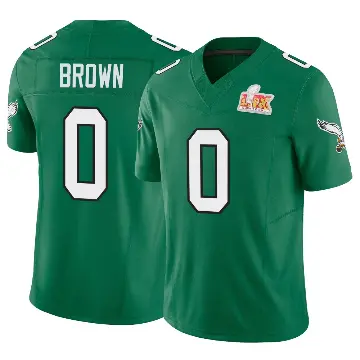 ＃0 Men's Hollywood Brown Green Limited Philadelphia Eagles Kelly Alternate Vapor F.U.S.E. Super Bowl LIX Jersey