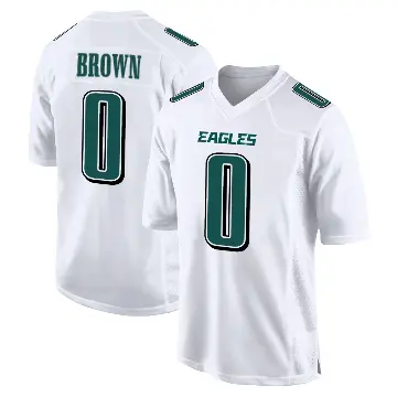 ＃0 Men's Hollywood Brown White Game Philadelphia Eagles Tundra Fashion Jersey