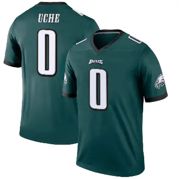 ＃0 Men's Joshua Uche Green Legend Philadelphia Eagles Jersey