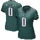 ＃0 Women's Antwaun Powell-Ryland Green Game Philadelphia Eagles Team Color Jersey