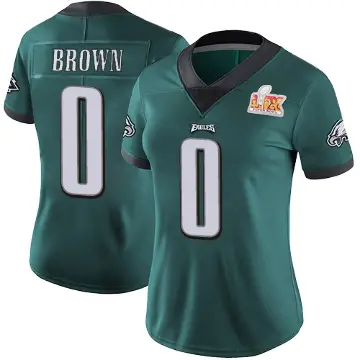＃0 Women's Hollywood Brown Green Limited Philadelphia Eagles Midnight Team Color Vapor Untouchable Super Bowl LIX Jersey
