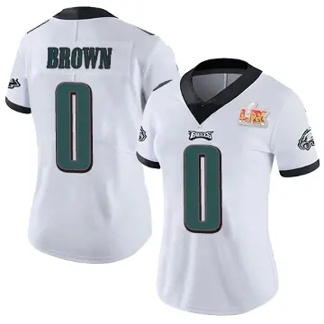 ＃0 Women's Hollywood Brown White Limited Philadelphia Eagles Vapor Untouchable Super Bowl LIX Jersey