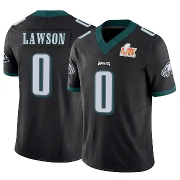 ＃0 Youth Deontae Lawson Black Limited Philadelphia Eagles Vapor F.U.S.E. Super Bowl LIX Jersey