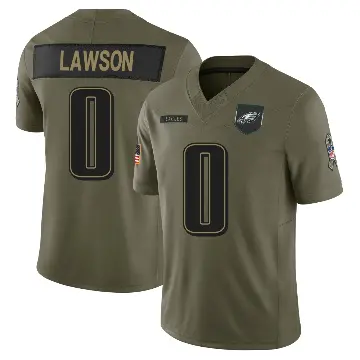 ＃0 Youth Deontae Lawson Olive Limited Philadelphia Eagles 2025 Salute to Service Jersey
