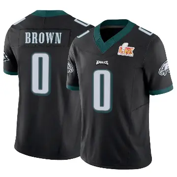 ＃0 Youth Hollywood Brown Black Limited Philadelphia Eagles Vapor F.U.S.E. Super Bowl LIX Jersey