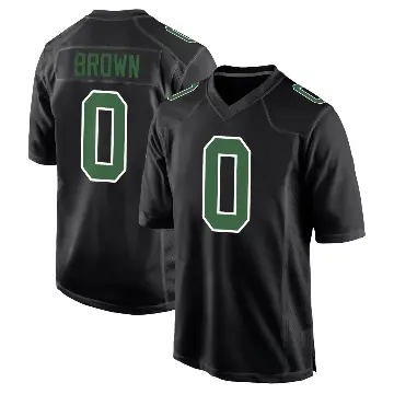 ＃0 Youth Hollywood Brown Black/Kelly Game Philadelphia Eagles Carbon Green Fashion Jersey