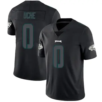 ＃0 Youth Joshua Uche Black Impact Limited Philadelphia Eagles Jersey
