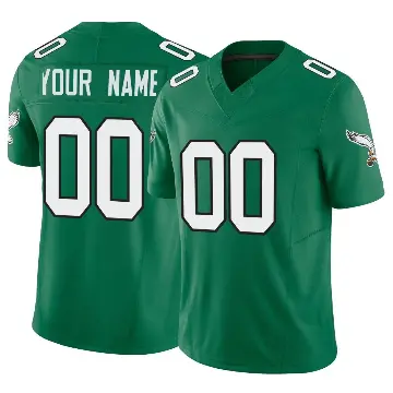 ＃00 Men's Custom Green Limited Philadelphia Eagles Kelly Alternate Vapor F.U.S.E. Jersey