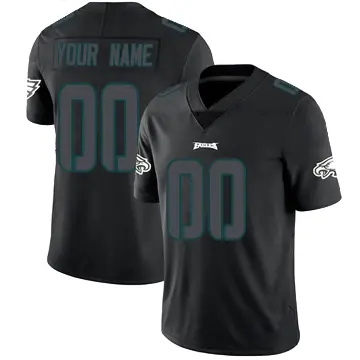 ＃00 Youth Custom Black Impact Limited Philadelphia Eagles Jersey