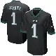 ＃1 Men's Jalen Hurts Black Game Philadelphia Eagles Alternate Jersey