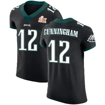 ＃12 Men's Randall Cunningham Black Elite Philadelphia Eagles Alternate Vapor Untouchable Super Bowl LIX Jersey