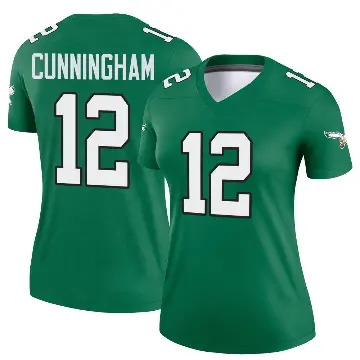 ＃12 Women's Randall Cunningham Green Legend Philadelphia Eagles Kelly Alternate Jersey