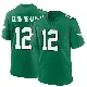 ＃12 Youth Randall Cunningham Green Game Philadelphia Eagles Kelly Alternate Jersey