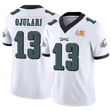 ＃13 Men's Azeez Ojulari White Limited Philadelphia Eagles Vapor F.U.S.E. Super Bowl LIX Jersey