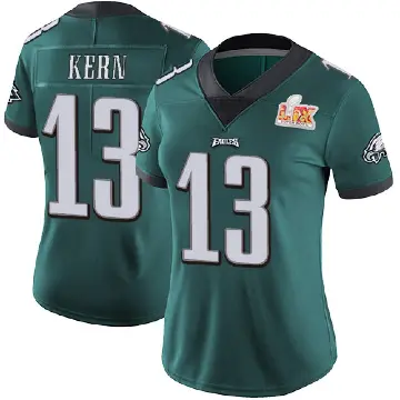 ＃13 Women's Brett Kern Green Limited Philadelphia Eagles Midnight Team Color Vapor Untouchable Super Bowl LIX Jersey