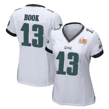 ＃13 Women's Ian Book White Game Philadelphia Eagles Super Bowl LIX Jersey