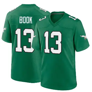 ＃13 Youth Ian Book Green Game Philadelphia Eagles Kelly Alternate Jersey