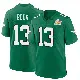 ＃13 Youth Ian Book Green Game Philadelphia Eagles Kelly Alternate Super Bowl LIX Jersey
