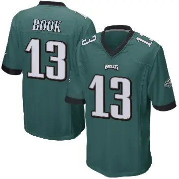 ＃13 Youth Ian Book Green Game Philadelphia Eagles Team Color Jersey