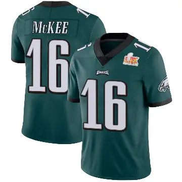 ＃16 Youth Tanner McKee Green Limited Philadelphia Eagles Midnight Team Color Vapor Untouchable Super Bowl LIX Jersey
