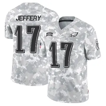 ＃17 Men's Alshon Jeffery Arctic Camo Limited Philadelphia Eagles 2024 Salute to Service Jersey