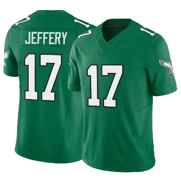 ＃17 Men's Alshon Jeffery Green Limited Philadelphia Eagles Kelly Alternate Vapor F.U.S.E. Jersey