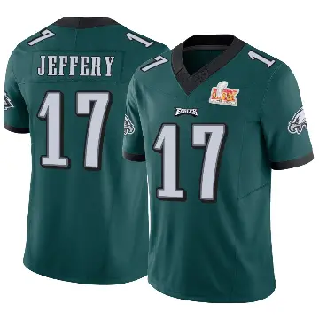 ＃17 Men's Alshon Jeffery Green Limited Philadelphia Eagles Vapor F.U.S.E. Super Bowl LIX Jersey