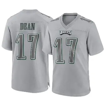 ＃17 Men's Nakobe Dean Gray Game Philadelphia Eagles Atmosphere Fashion Jersey