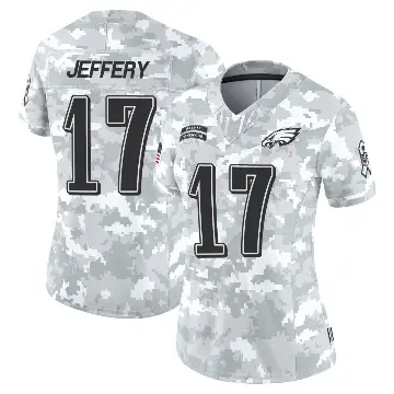 ＃17 Women's Alshon Jeffery Arctic Camo Limited Philadelphia Eagles 2024 Salute to Service Jersey