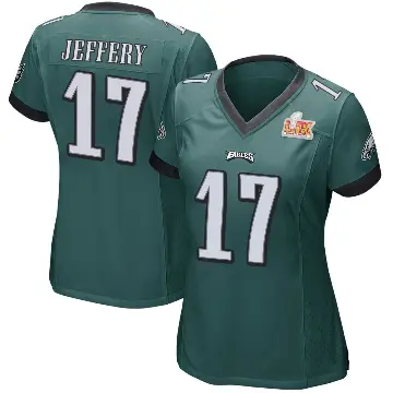 ＃17 Women's Alshon Jeffery Green Game Philadelphia Eagles Team Color Super Bowl LIX Jersey