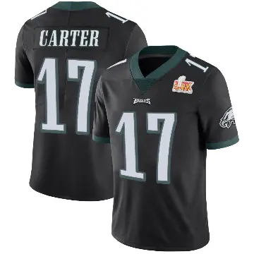 ＃17 Youth Cris Carter Black Limited Philadelphia Eagles Alternate Vapor Untouchable Super Bowl LIX Jersey