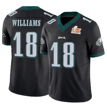 ＃18 Men's Avery Williams Black Limited Philadelphia Eagles Vapor F.U.S.E. Super Bowl LIX Jersey
