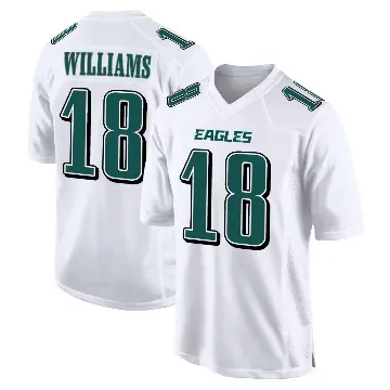 ＃18 Men's Avery Williams White Game Philadelphia Eagles Tundra Fashion Jersey