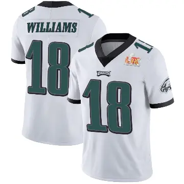 ＃18 Men's Avery Williams White Limited Philadelphia Eagles Vapor Untouchable Super Bowl LIX Jersey
