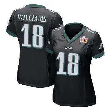 ＃18 Women's Avery Williams Black Game Philadelphia Eagles Alternate Super Bowl LIX Jersey