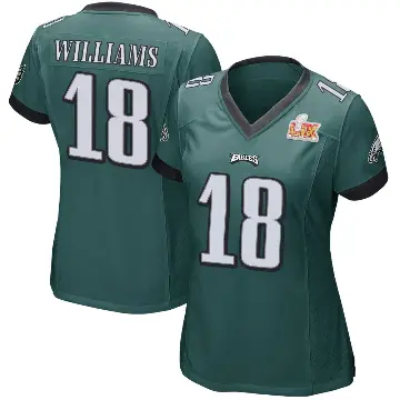 ＃18 Women's Avery Williams Green Game Philadelphia Eagles Team Color Super Bowl LIX Jersey