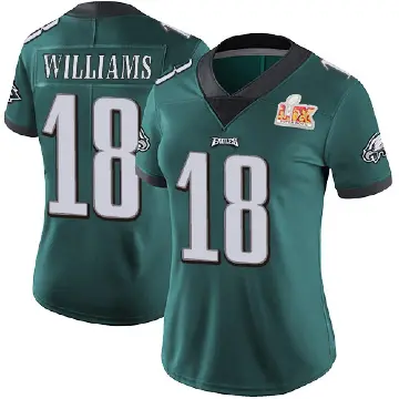 ＃18 Women's Avery Williams Green Limited Philadelphia Eagles Midnight Team Color Vapor Untouchable Super Bowl LIX Jersey