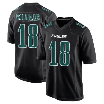 ＃18 Youth Avery Williams Black Game Philadelphia Eagles Carbon Fashion Jersey