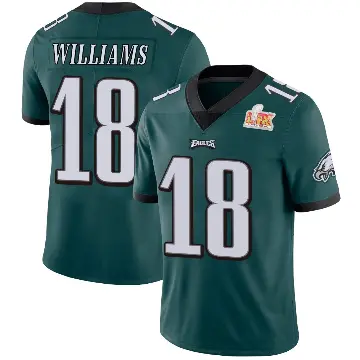 ＃18 Youth Avery Williams Green Limited Philadelphia Eagles Midnight Team Color Vapor Untouchable Super Bowl LIX Jersey