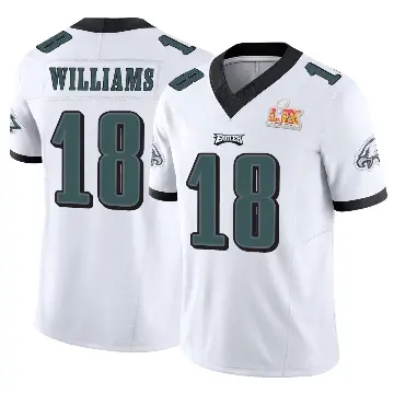 ＃18 Youth Avery Williams White Limited Philadelphia Eagles Vapor F.U.S.E. Super Bowl LIX Jersey