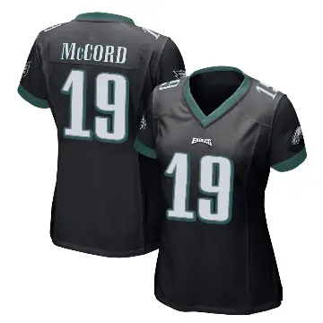 ＃19 Women's Kyle McCord Black Game Philadelphia Eagles Alternate Jersey