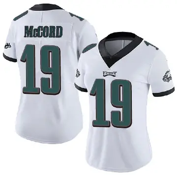 ＃19 Women's Kyle McCord White Limited Philadelphia Eagles Vapor Untouchable Jersey