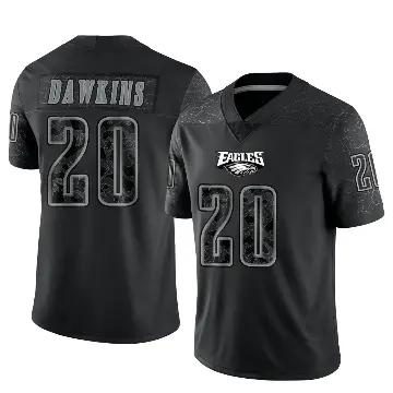 ＃20 Men's Brian Dawkins Black Limited Philadelphia Eagles Reflective Jersey