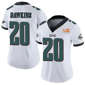 ＃20 Women's Brian Dawkins White Limited Philadelphia Eagles Vapor Untouchable Super Bowl LIX Jersey