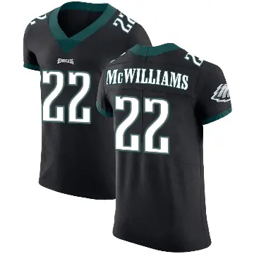 ＃22 Men's Mac McWilliams Black Elite Philadelphia Eagles Alternate Vapor Untouchable Jersey