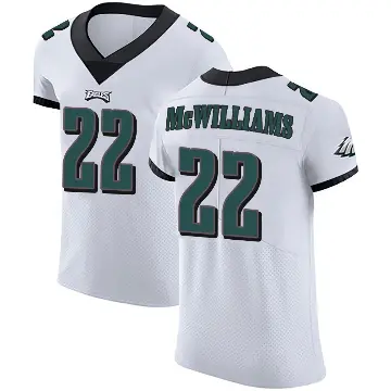 ＃22 Men's Mac McWilliams White Elite Philadelphia Eagles Vapor Untouchable Jersey