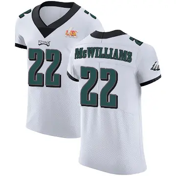 ＃22 Men's Mac McWilliams White Elite Philadelphia Eagles Vapor Untouchable Super Bowl LIX Jersey